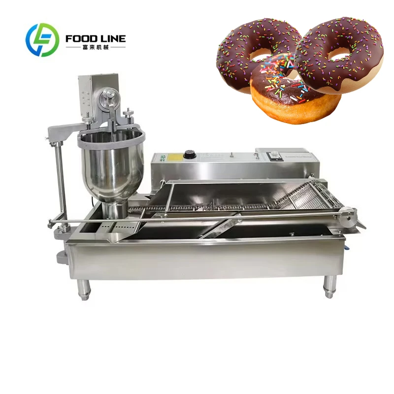 Customized Easy Operation Automatic Donut Making Machine 500 Pcs/HOUR Full Automatic Double Row Donut Machine with 110/220V