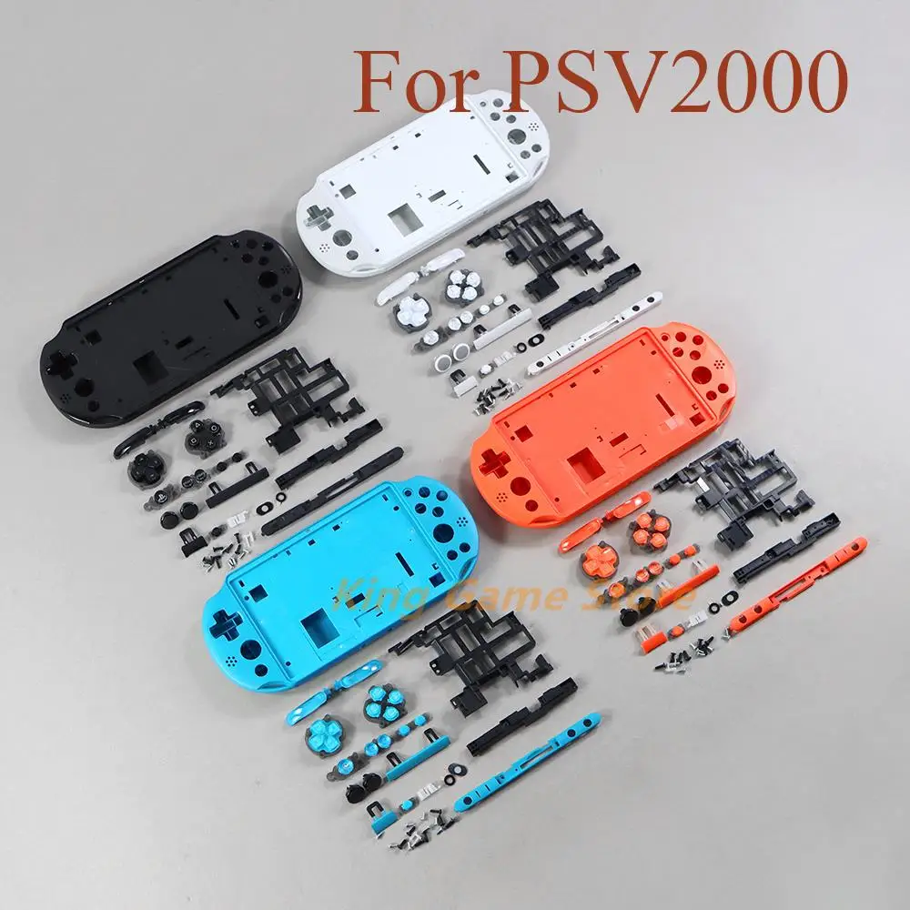 

12sets/lot Full Housing Shell Cover For PSV2000 PSV 2000 Front Faceplate Case with Buttons Kit for PSVITA 2000 Slim Console