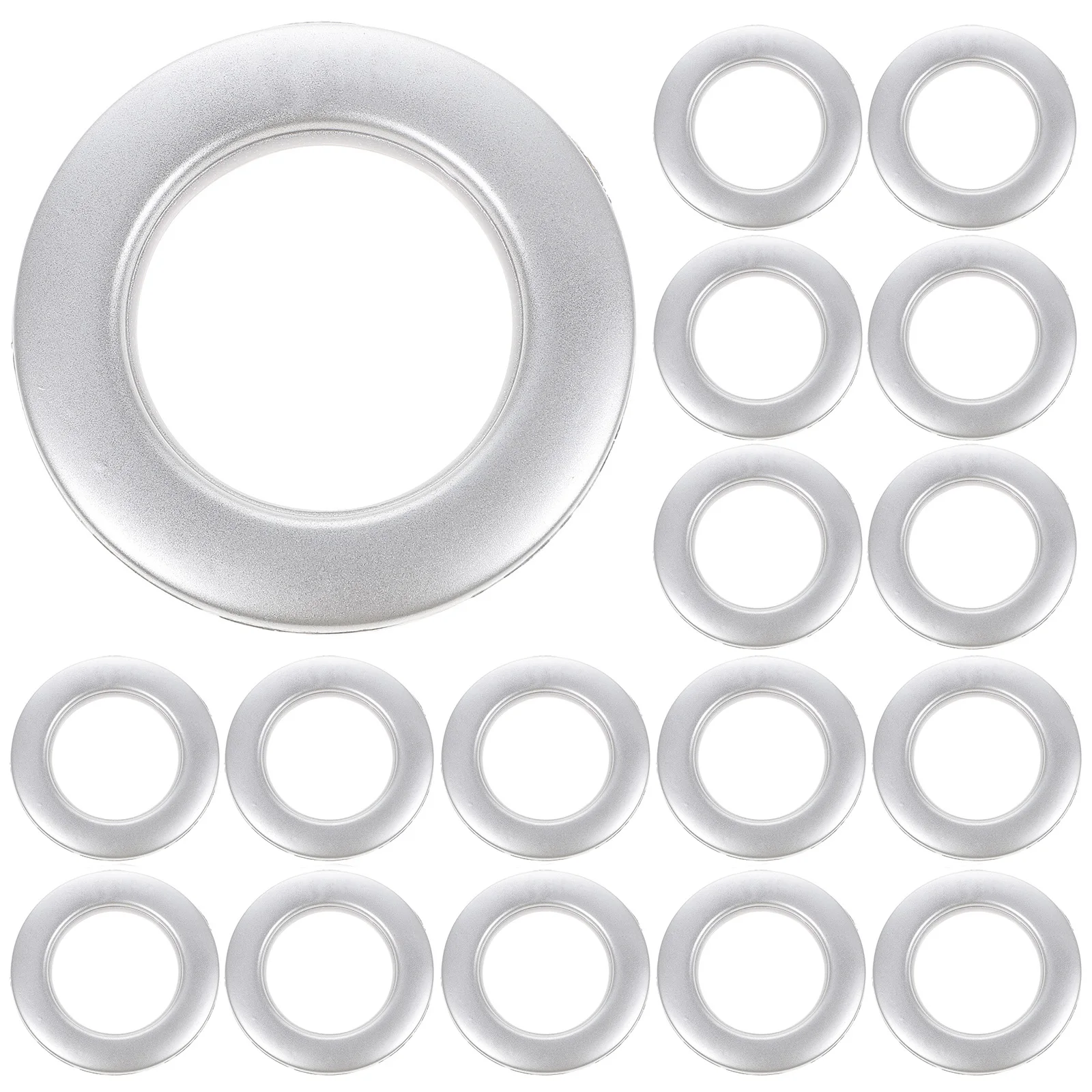 

75pcs Curtain Grommets Plastic Snap-In Eyelet Rings For Drapery Fabrics No Tools Reusable Sliding Ring Low Noise Finish Home