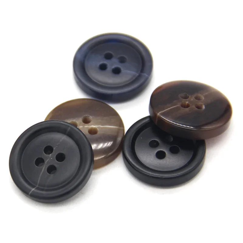 25mm Large Resin Imitation Horn Pattern Men Suit Buttons For Clothing Coat Jacket Big Decorative Sewing Accessories Wholesale