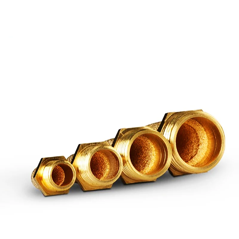 BSL-M5 1/8 1/4 3/8 1/2 Pneumatic Brass Exhaust Muffler Silencers Fitting Noise Filter Reducer Connector Copper flat/long muffler