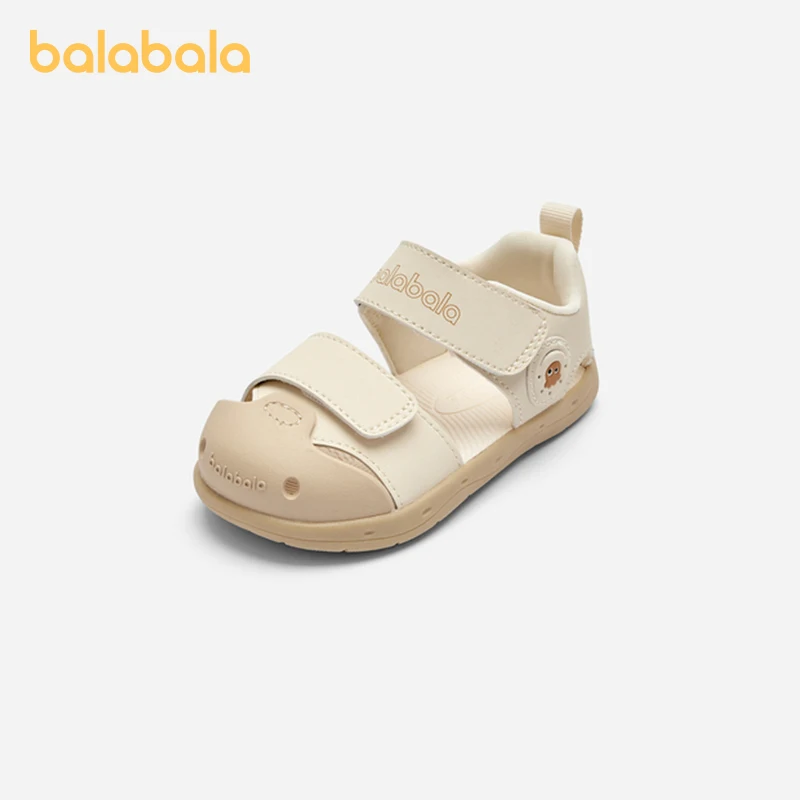 

Balabala Baby Walking Shoes Boys Children Sandals Shoes Infant2024 Summer New Breathable Slip-Resistant with Velcro Closure