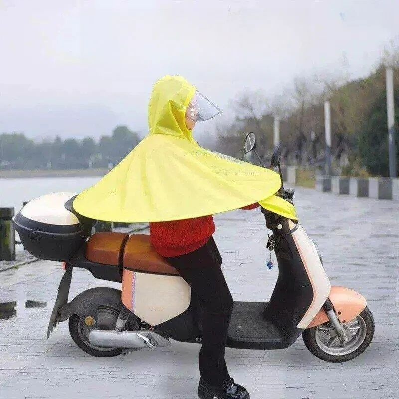 

Adult Flying Saucer Raincoat New Vehicle Motorcycle Rain Cap Fishing Cloak Overhead Style Durable Waterproof Material