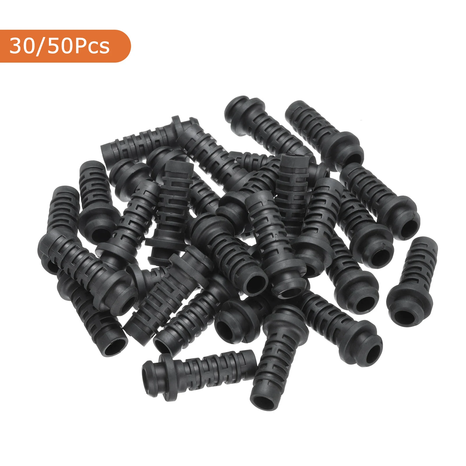 30/50Pc 3/4/5/6/6.5/7.5/8mm Strain Relief Cord Connector Cable Bushing Boot Sleeve for Electric Cable Cord Insulation Protection