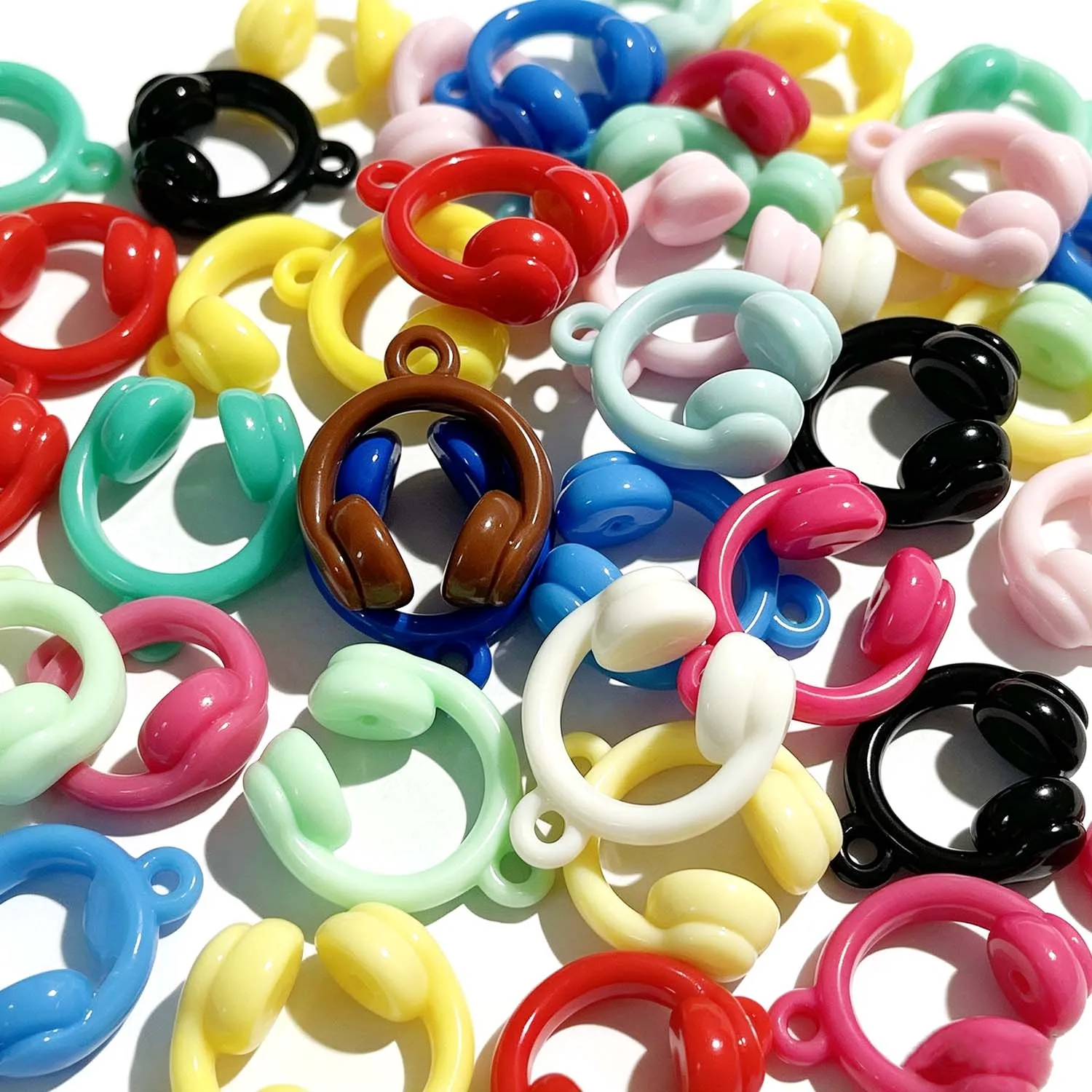 20/50pcs Colorful Acrylic Earphone Spacer Beads, Loose Beads for DIY Bracelets Necklaces Earrings Jewelry Making Accessories