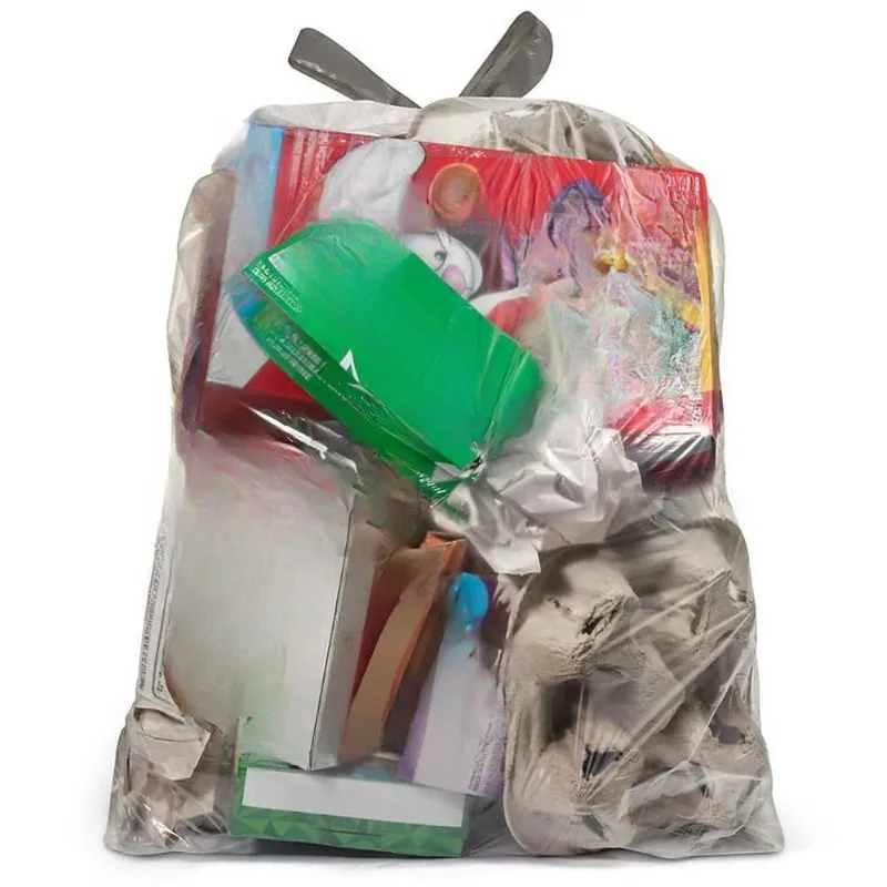 13 Gallon 0.69 MIL Clear Drawstring Trash Bags - 24