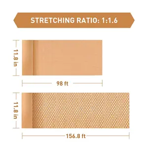 Brown Honeycomb Folding material de embrulho, biodegradável, adequado para DIY presente decorativo, melhorar a eficiência da embalagem, 30cm 8 principais vendas papel pra envolver - №5