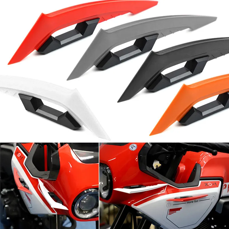 Motorcycle Front Fairing Winglets 1pair Universal Side Spoilers Dynamic Wing Sticker Motorcycle Winglet Aerodynamic