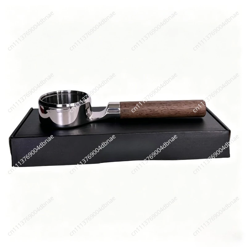 Flat bottomless coffee handle, black walnut weighs 400 grams, suitable for E61, suitable for mischief
