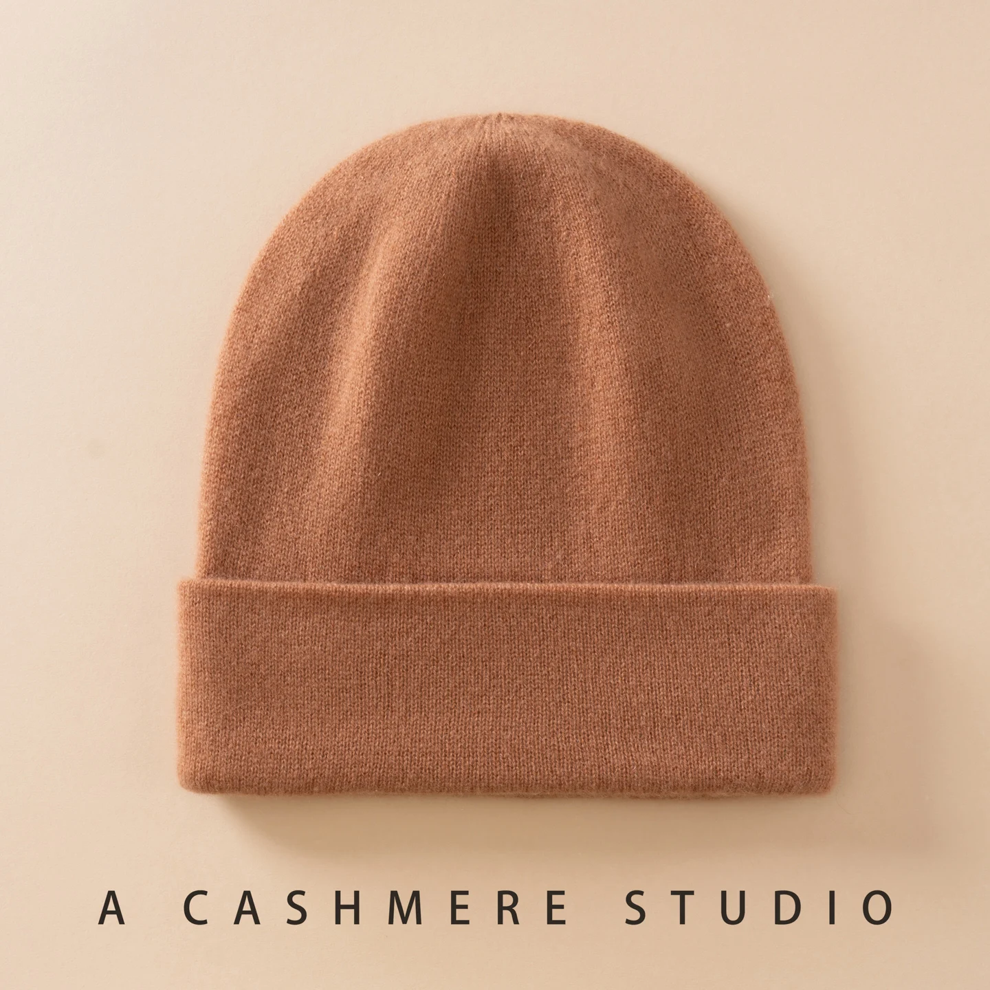 2025A-grade Cashmere Knitted Cashmere Hat With Solid Color Soft Top And Double-layer Outdoor Warmth In Winter Is Unisex