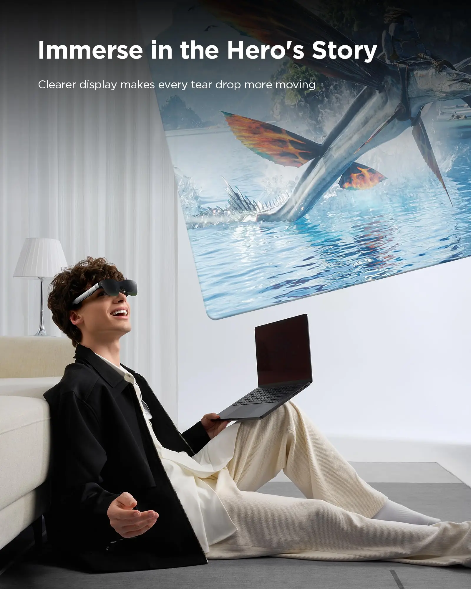 RayNeo USB-C to Glasses Charging Adapter, Charge and Play,  Support 100W PD Charging and 4K@60 Hz,Compatible with Switch 2