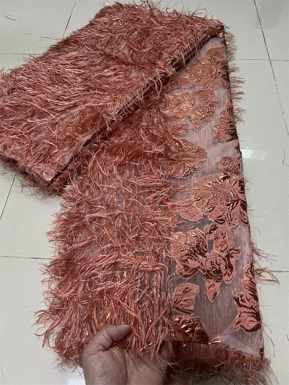 African Lace Fabric High Quality Organza Cord Nigerian Lace Fabric Wedding French Tulle Net Lace Fabric For Dress    COP-0018