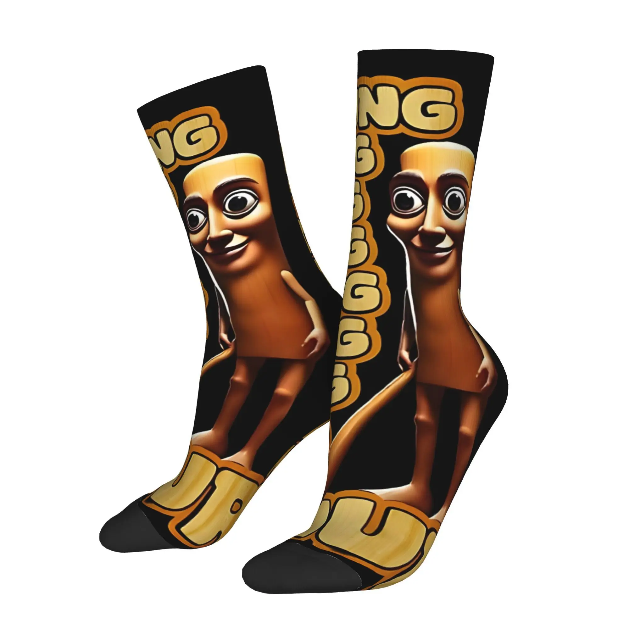 Happy Funny Men's Socks Tung Tung Sahur Italian Brainrot Vintage Harajuku  Hip Hop Casual Crew Sock Gift Pattern Printed