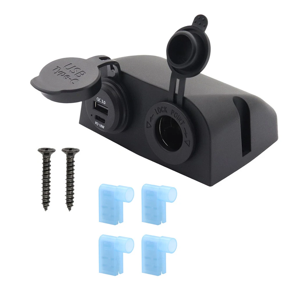 

Type-C USB Charging Panel with 18W PD Support for RV Marine Boats Motorcycles Operating on 12V or 24V DC Power Input