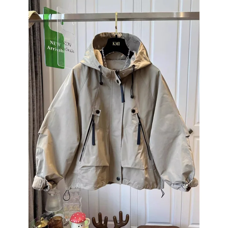 

Biker Jackets Womens Jacket Brown Leather Herringbone Cropped Flared Sleeved Artistic Campus Adventure Flexible Lightweight Ins