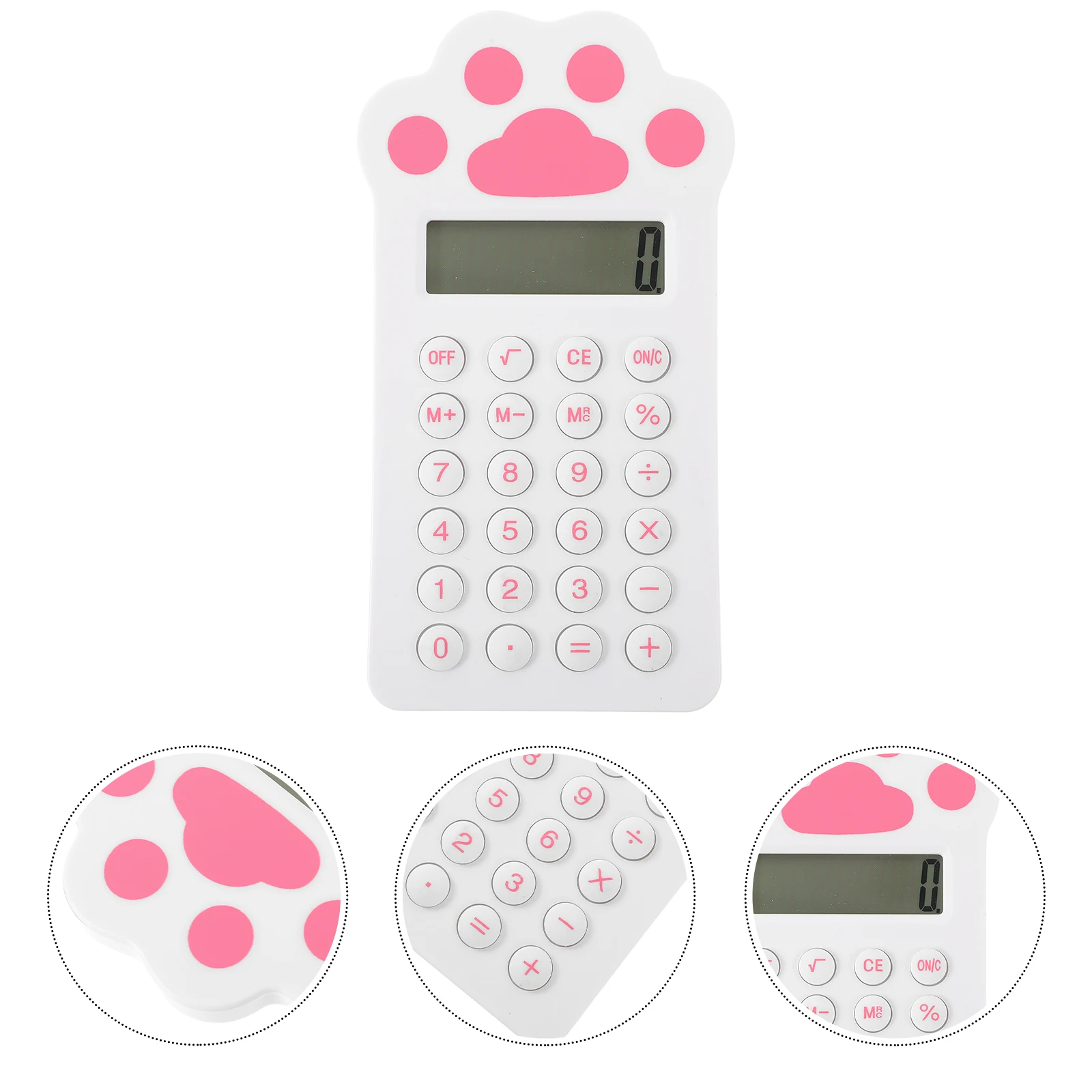 

Solar Calculator Pocket Cute Small Student Kids Office Portable Keychain Basic Handheld Lightweight Carry