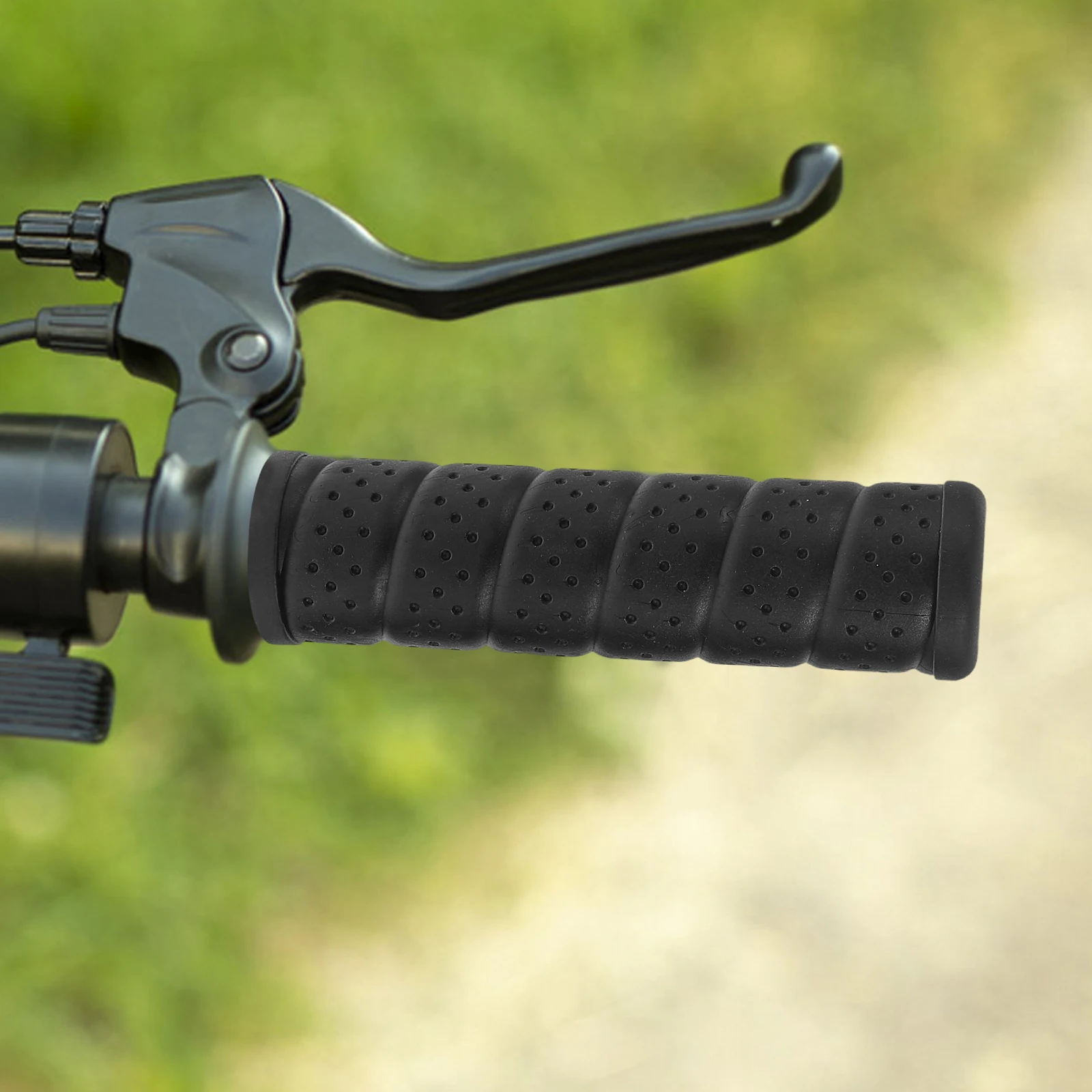 

2pcs Straight Handlebar Grips Comfortable Non Slip Bicycle Handle Covers for Mountain Bike Scooter Crimp Rubber Sleeves