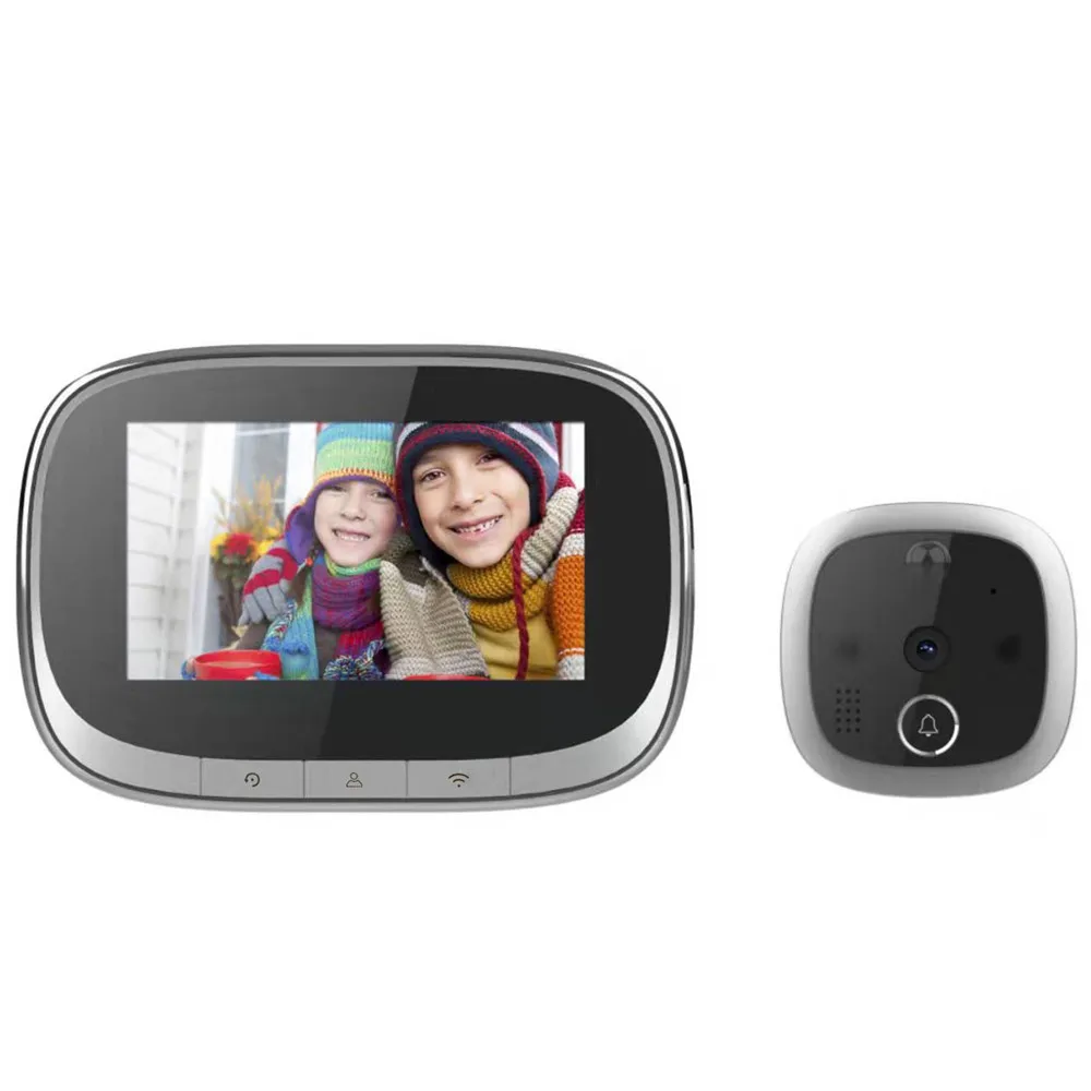 4.3Inch IPS Screen 2MP 1080P 166Degree Wide Angle WIFI Doorbell Intercom Visual Door Viewer Door Camera