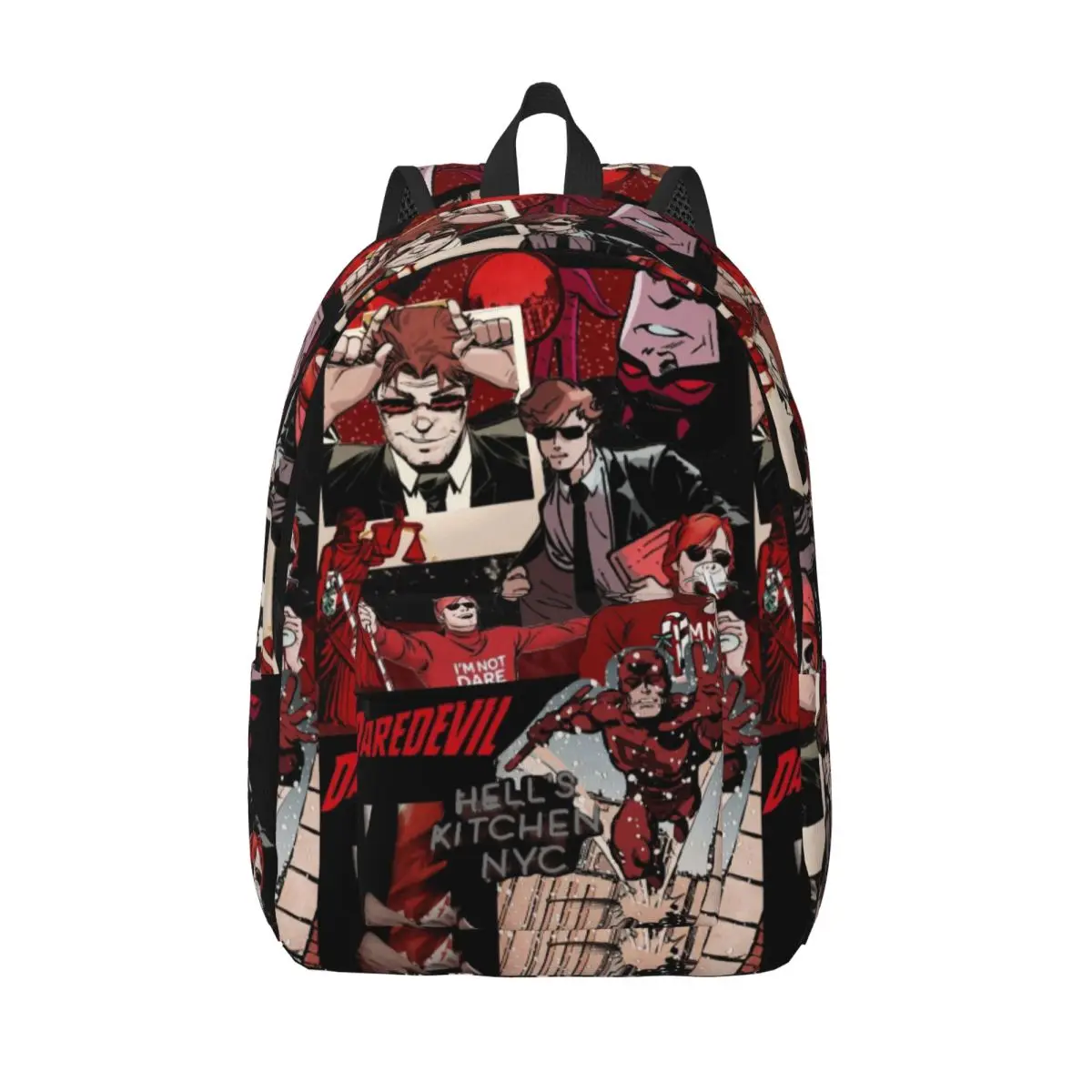 Custom Daredevil Comic Wallpaper Canvas Backpacks for Women Men College School Students Bookbag Fits 15 Inch Laptop Bags