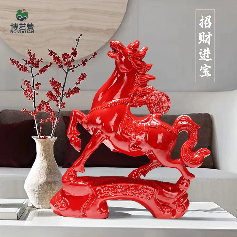 Tang Sancai Horse Ceramic Horse Decoration Living Room Attracting Wealth