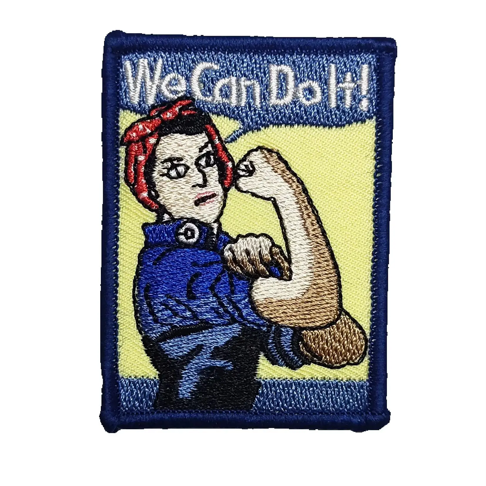 

1x We Can Do It World War 2 Brave Woman Riveter Embroidered Over Patches Iron On Patch T shirt (≈ 4.5-6 cm)