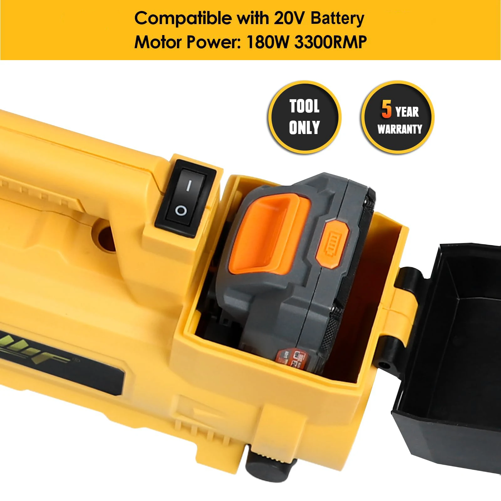 Water Transfer Pump Compatible with Dewalt 20V Battery, Cordless Self-Priming Pump, for Garden, Tub, Tank, Pool, Ponds(Tool Only view 5