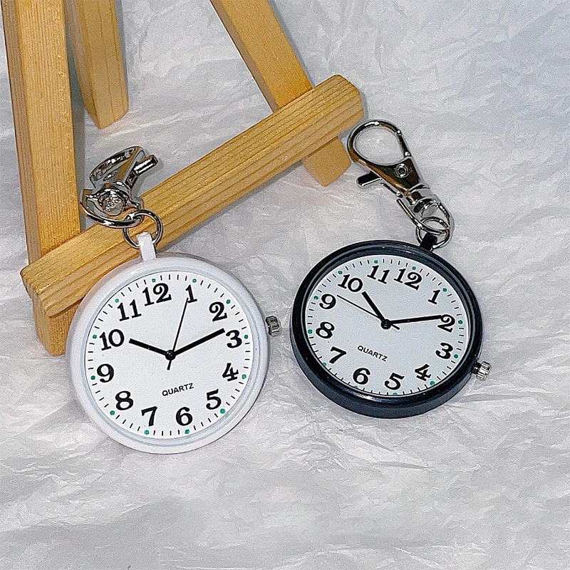 New Pocket Watch Keychain Remote Control Clock With Battery Student Doctor Medical Vintage Watch Pocket Watch