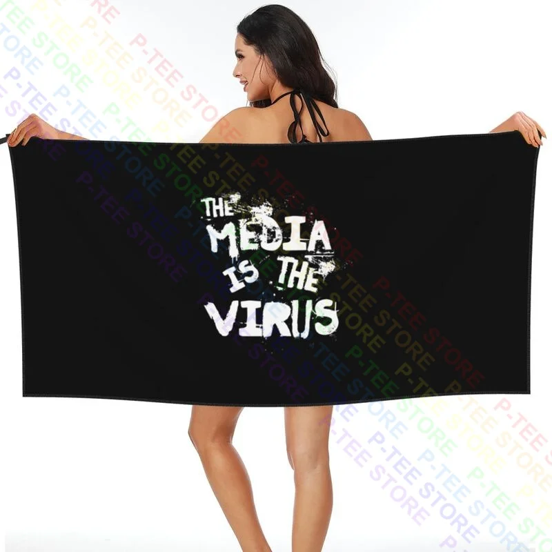 The Media Is The Virus White Quick dry Towel New No Fading Personalized