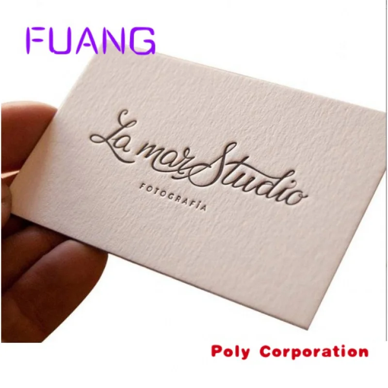 Custom  Manufacture cheap luxury embossed business cards with logo paper cards printing service