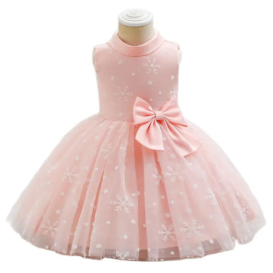 Princess Flower Girl Dress Dots Printing Gown Kids Girl Wedding Birthday Prom Party Kids Dresses For Girls Children\'s Costume