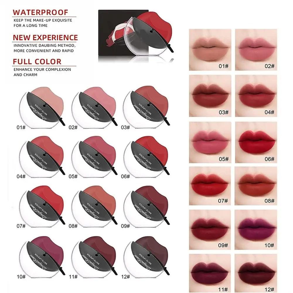 Nonstick Cup Beauty Waterproof Korean Velvet Lipstick Cosmetics Tool Makeup Gift Lazy Lipstick Lipgloss Lip Tint Matte Lipstick