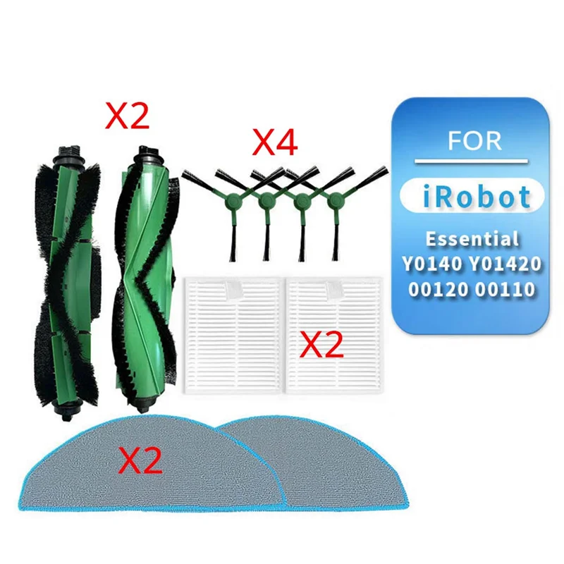 M17K-Applicable For Irobot Robot Vacuum Cleaner Accessories Essential Y0140 Y01420 Robot Vacuum Cleaner Main Brush Side Brush