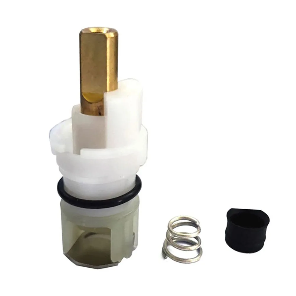 

Faucet Assembly 1/4 Turn Stop Stem Rubber RP25513/RP4993 Seat Spring Brass Spool Valve Cartridge Fitting For 2-handle Tap Repair