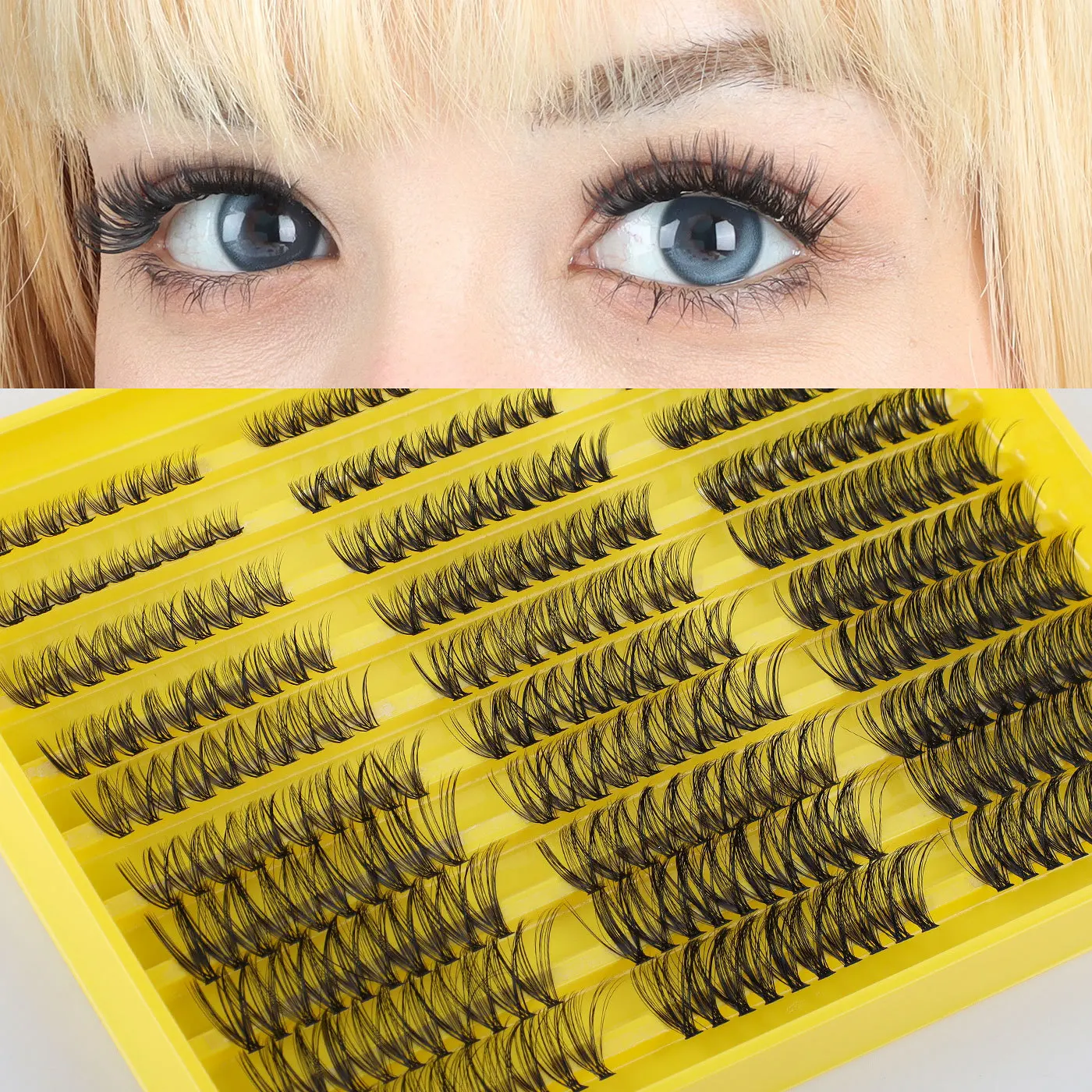 

Новый DIY сегментированный одиночный кластерный ресниц, имитация натурального ежедневного макияжа, самопрививка, набор накладных ресниц