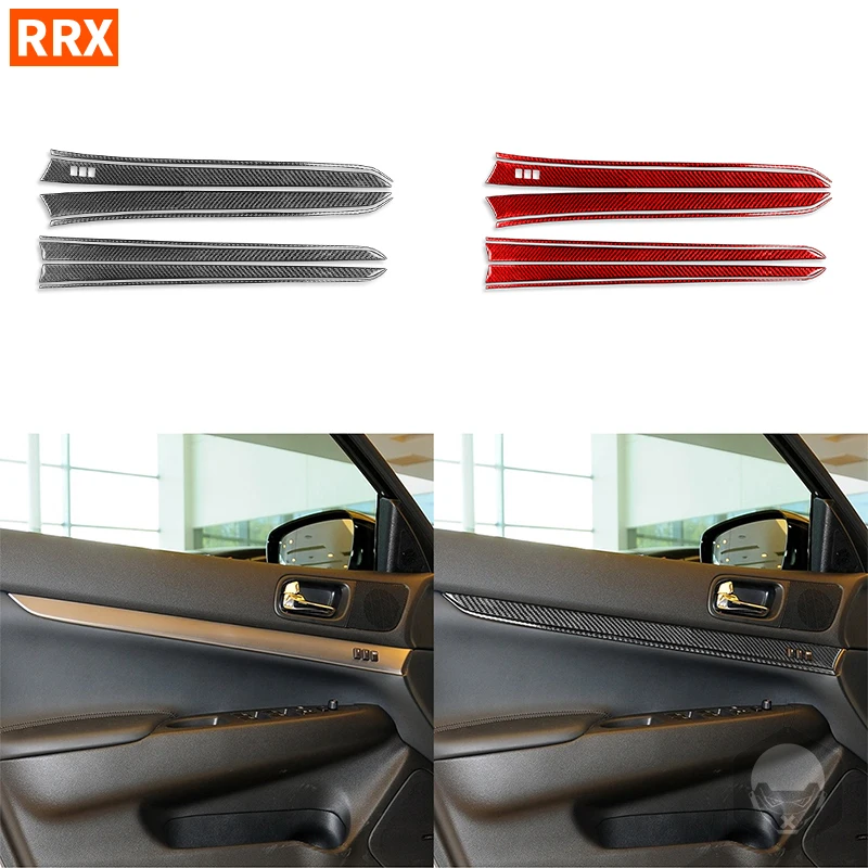 

Car Door Panel Trim Cover Carbon Fiber Sticker For Infiniti G35 2007 2008 G37 2009-2013 G25 2011 2012 Interior Accessories