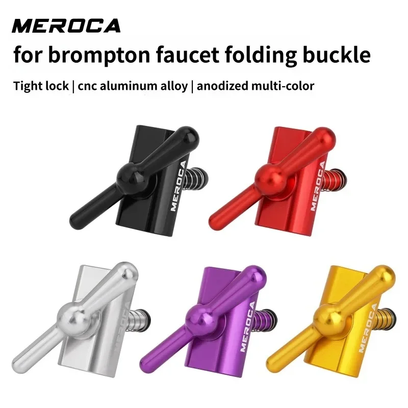 MEROCA Hinge Clamp for Brompton Folding Bike, Aluminum Alloy C-Clip Locking Lever Hinge Buckle Frame Replacement Parts