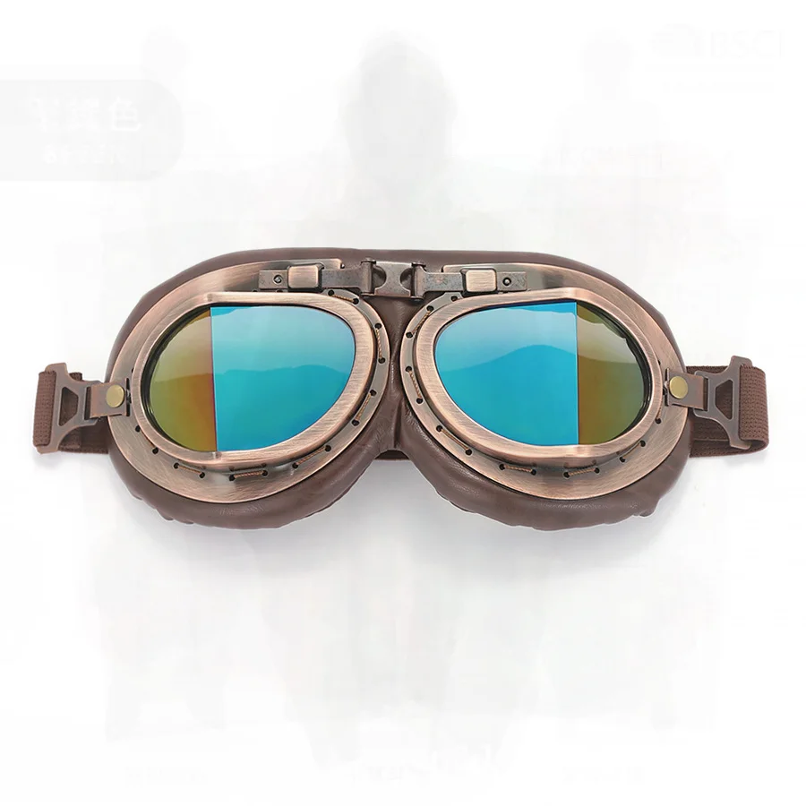 

Retro Spot Angle Motorcycle Riding Goggles Unisex Windproof Dustproof Full Frame PC Material Helmet Compatible Electric Car