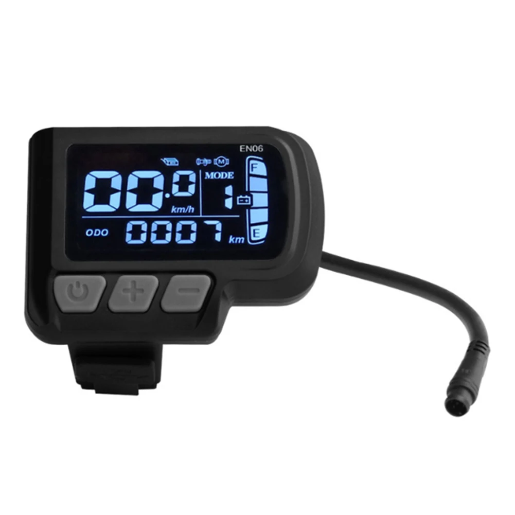 E-Bike Display 24V 36V 48V LCD Display With 6 Pins Waterproof Interface Cable Connector Electric Bicycle Accessories