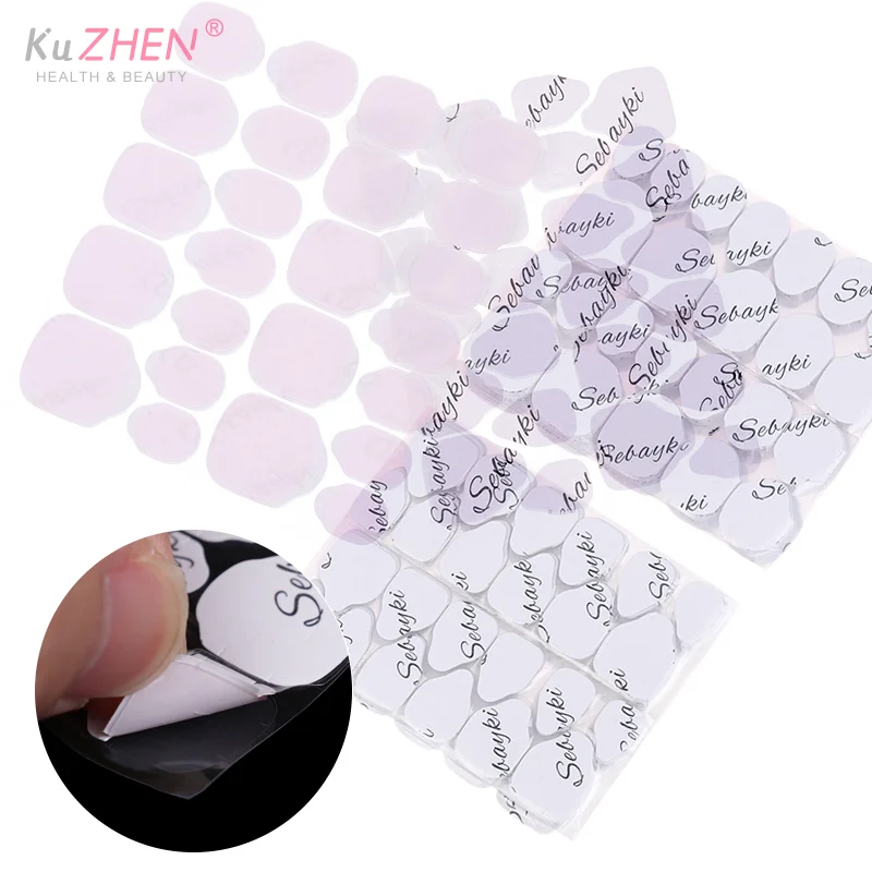 10Sheets Double-Sided Nail Adhesive Stickers Waterproof Breathable Transparent False Nail Glue Sticker Jelly Nail Tips DIY Tools