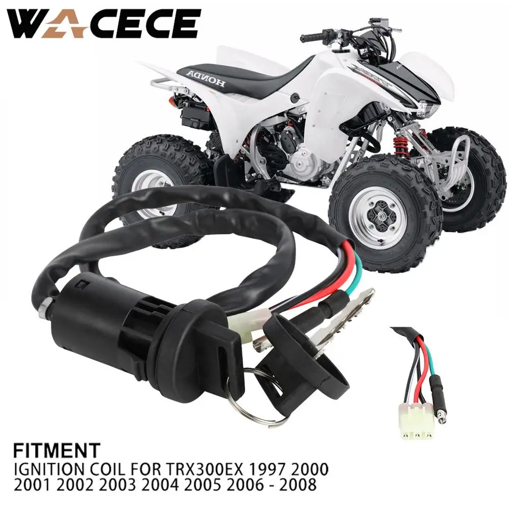 Acessórios para motocicletas atv, fechadura elétrica para porta, interruptor de chave de ignição, novo substitui pp moto para honda trx300ex 1997 2000-2008