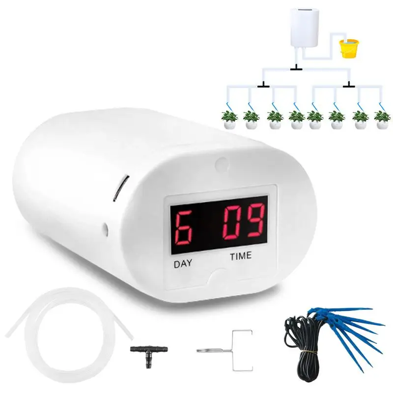 

Automatic Drip Irrigation Kit Houseplants Self Watering System with Timer for Indoor Potted Plants Vacation Plant Watering