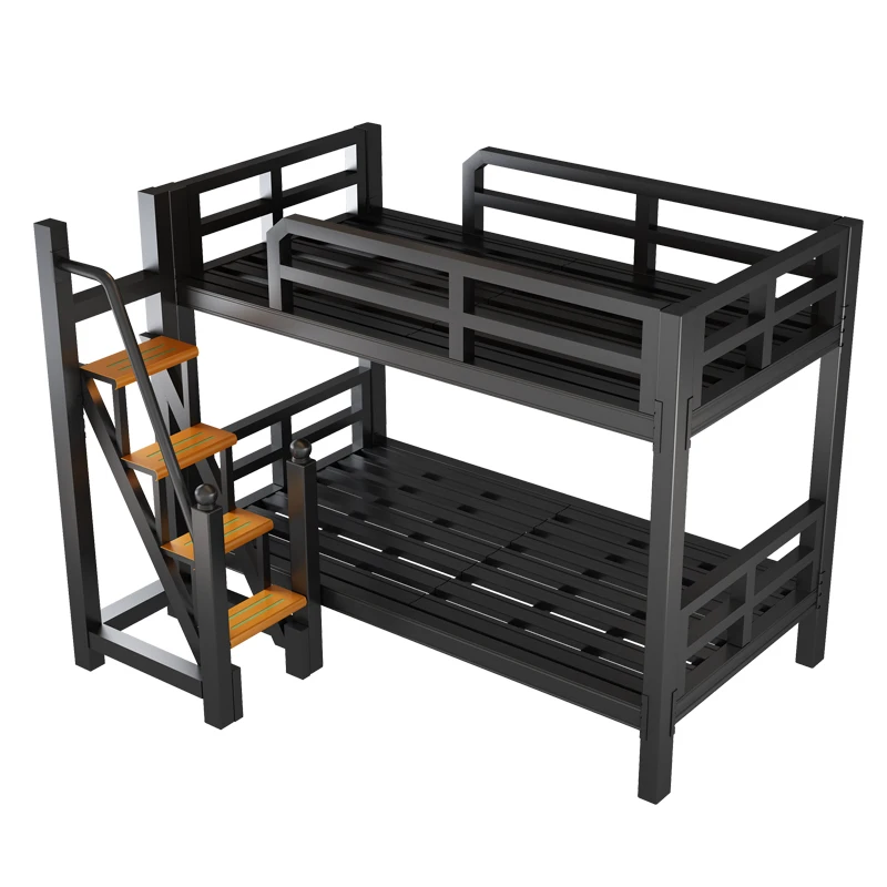 

Adult bunk iron bed High and low Small apartment dormitory Single student staff Double layer steel