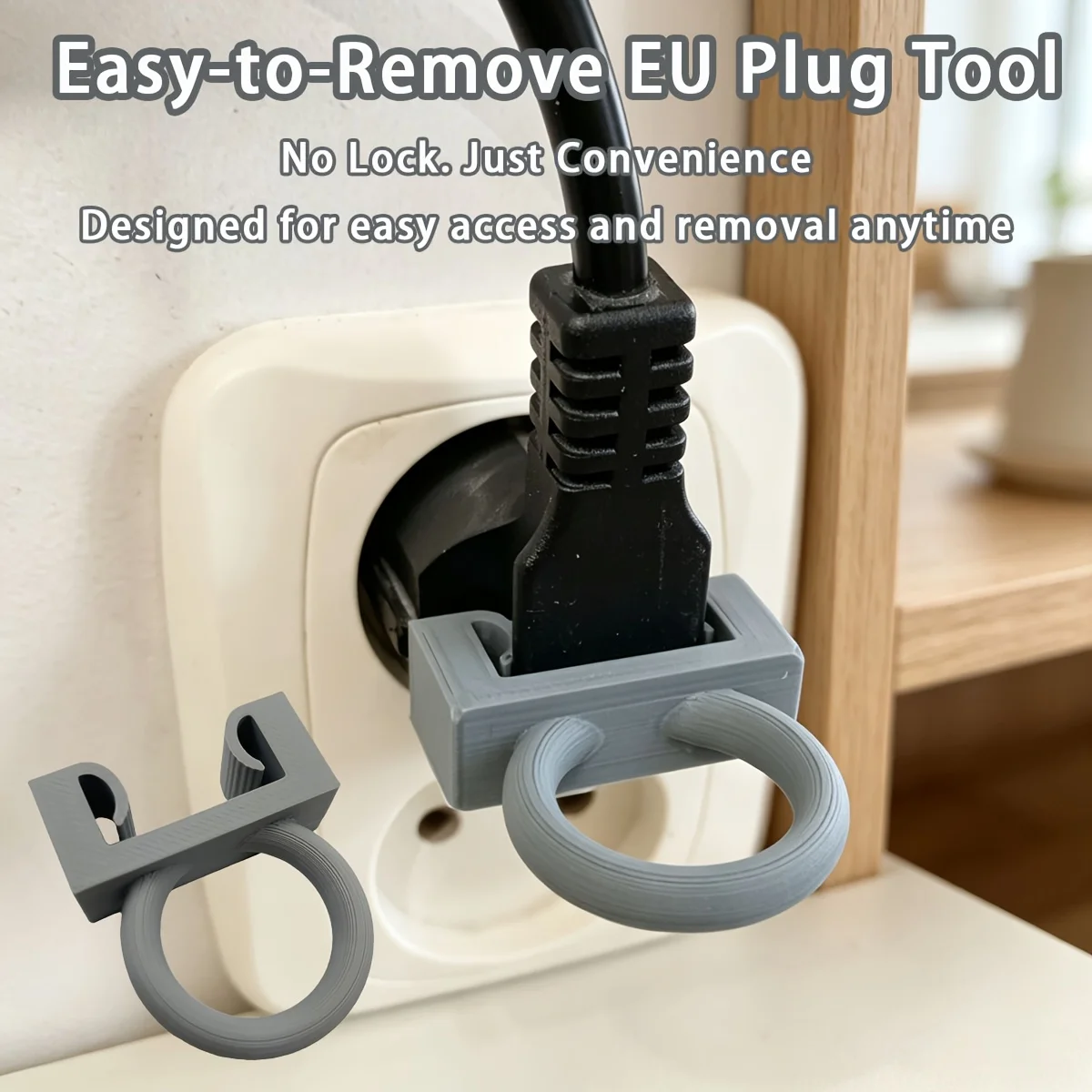 Ergonomic European E/F Plug Remover, Reusable Plug Pulling Accessory, Convenient Plug Auxiliary Tool