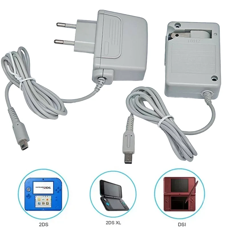 EU/US Plug Charger For Nintendo New 3DS XL 3DS New 2DS XL New 2DS 2DSi AC Power Adapter Plug Charger Compact and Space-saving