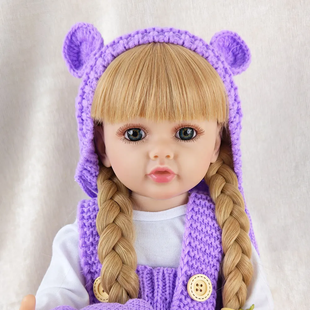 22inch Rebirth Doll 55cm Realistic All Silicone Baby Beibei Vinyl Newborn Girl Doll Princess Preschool Showable Toy Gift