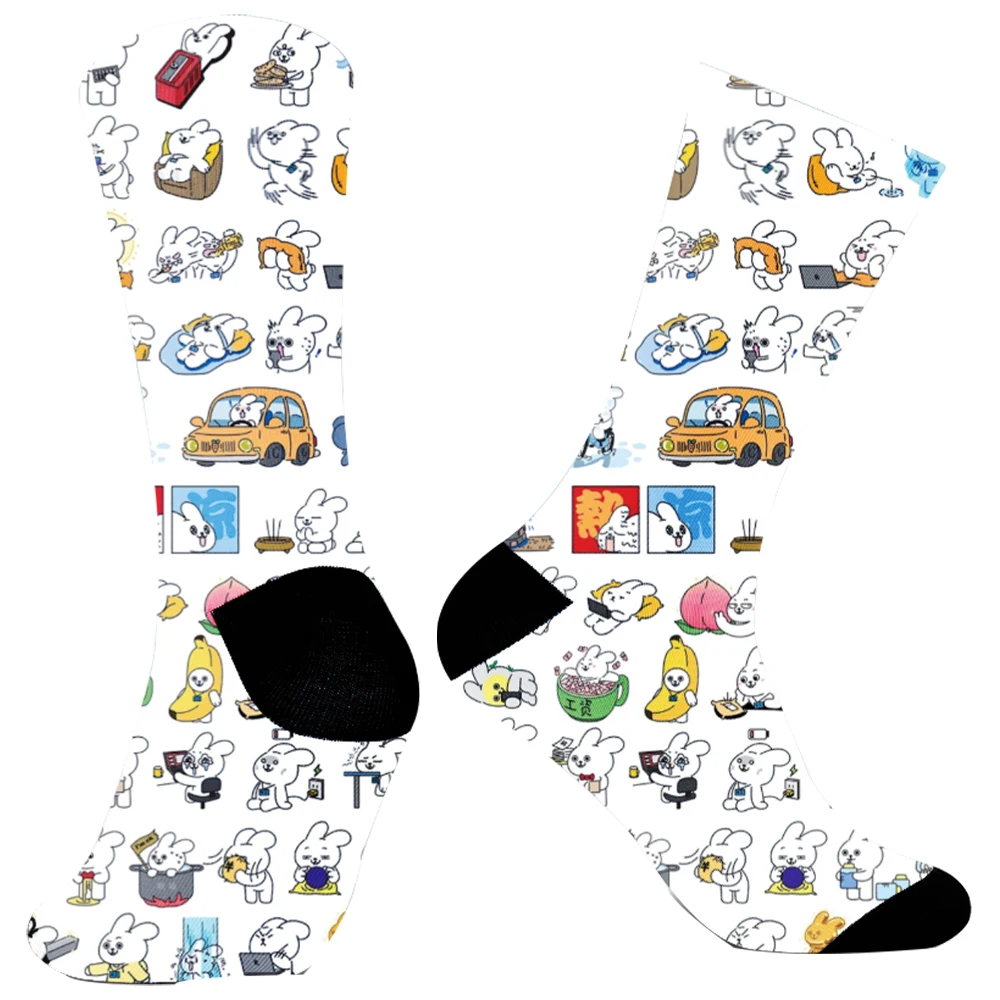 Outdoor Riding Sports Compression Socks Pear Cartoon Pressure Compress Socks 2024 New