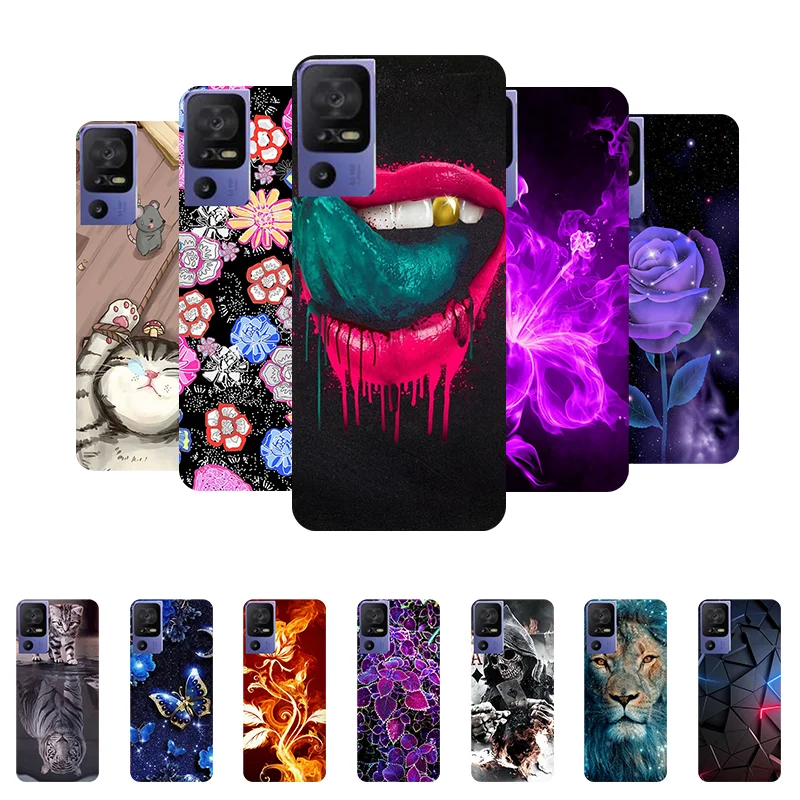 Funda de teléfono para TCL 40 SE Case T610K Bumper  Silicona suave  Funda trasera para TCL 40 SE Funda Carcasa de dibujos animados para TCL 40 SE 2023