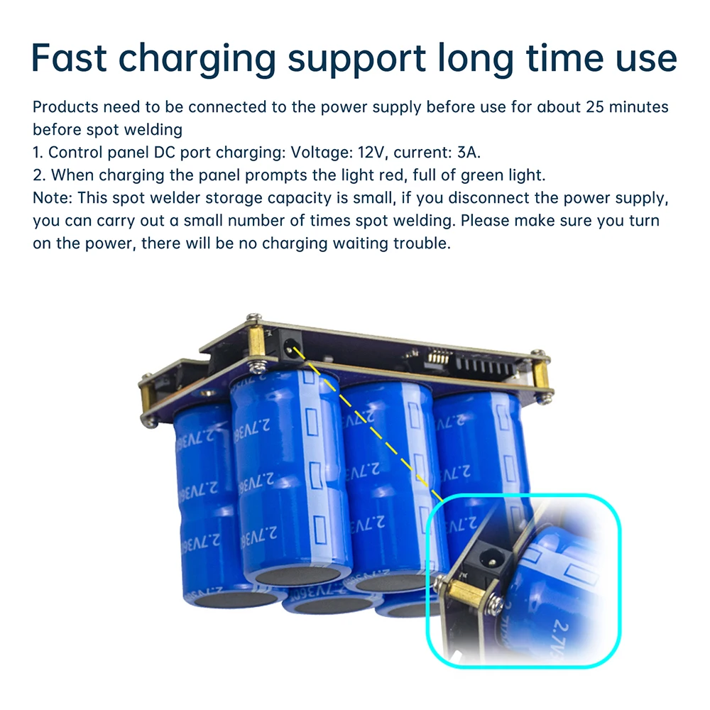 DC 12V K19 Tukang Las Titik Pulsa Ganda 60 Kecepatan Dapat Disesuaikan 18650/21700 Baterai Lithium Peralatan Las Bumper Tukang Las dengan Layar