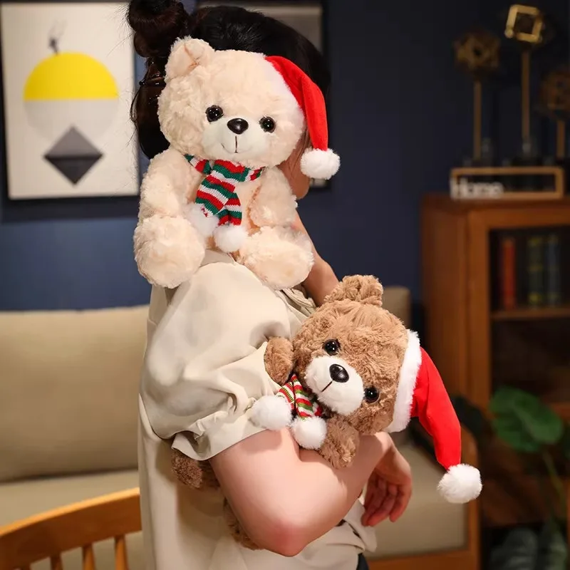 

22-25 см 10 шт., оптовая продажа, рождественский мишка, маленький плюшевый мишка, плюшевая игрушка, милая кукла, подарок
