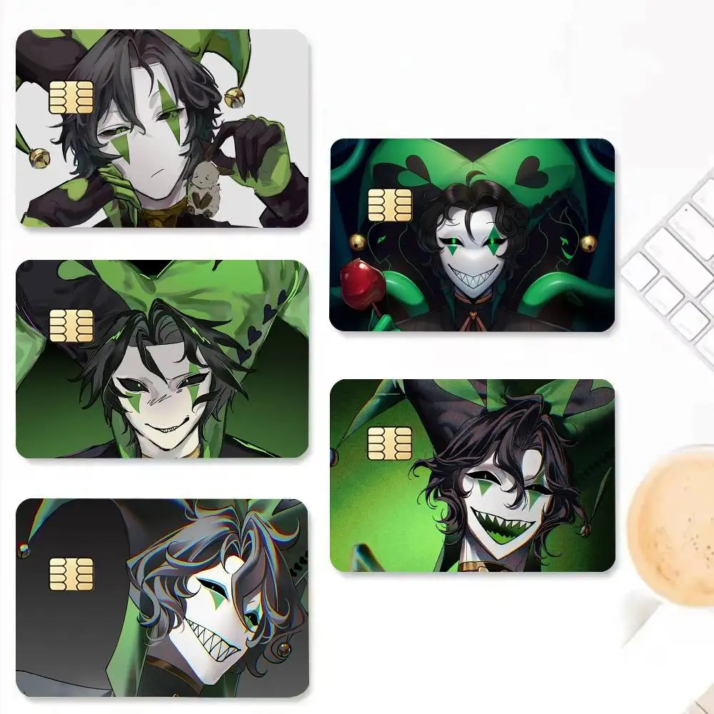 Harlequin F-Freak C-Circus Credit Card HD Stickers Small Chip Waterproof Sticker Game Card Decal Gift